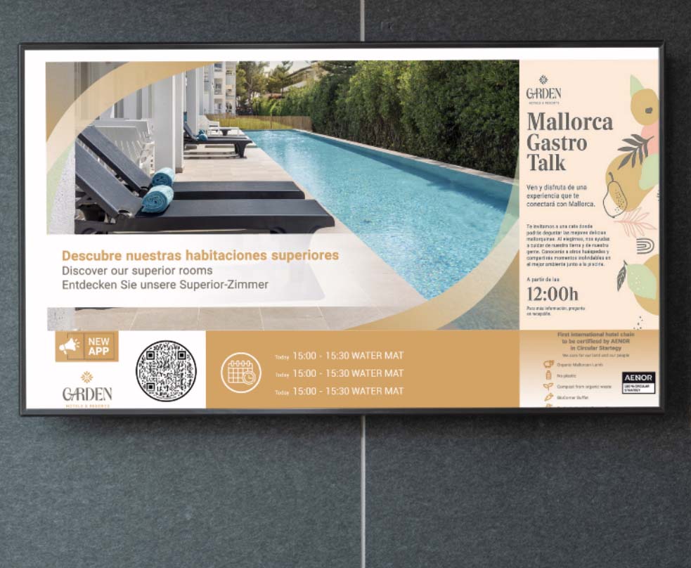 TV fondo pared con Smartchannel